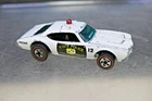Vintage 1973 Hot Wheels Redline Police Cruiser Opening Hood Red Dome