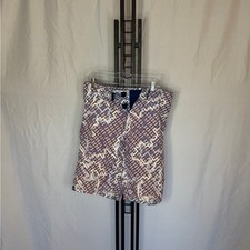 Reef Geometric Purple and White Board Shorts