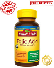 Nature Made Folic Acid 400 mcg 665 mcg  Dietary Supplement for Nervous System