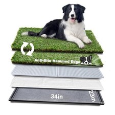HQ4us Dog Grass Pad with Tray Large 34   23  Large - 34   23  for 30-60lbs Dog