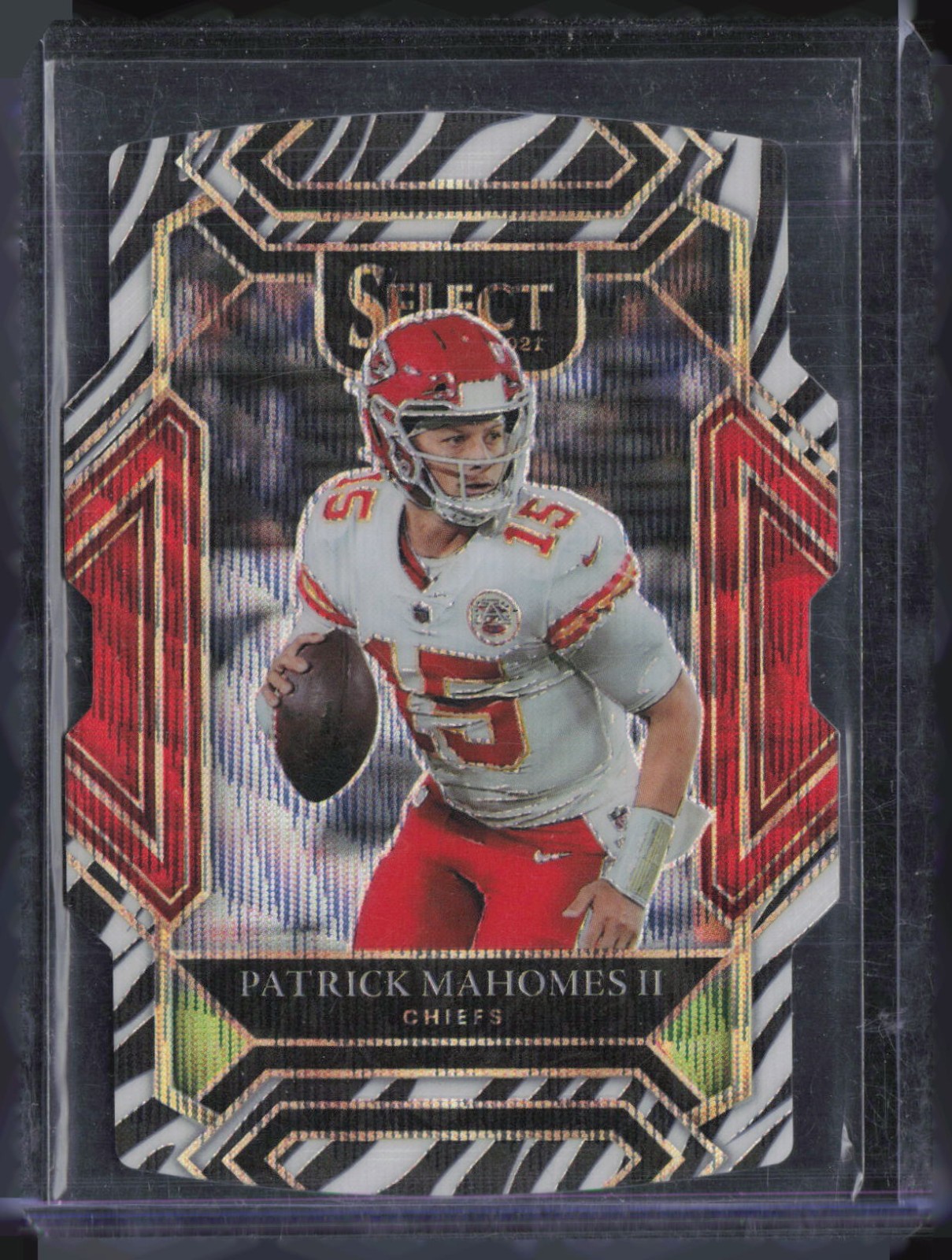 2021 Panini Select Zebra Prizm Die Cut #202 Patrick Mahomes II SP Case Hit