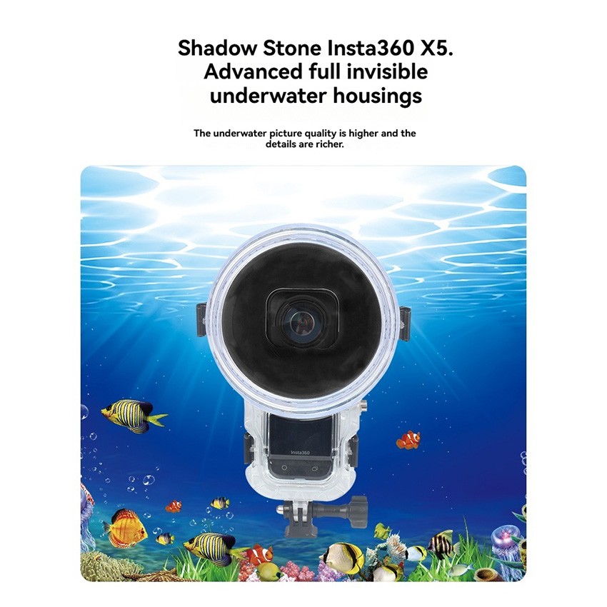 Invisible Diving Case for Insta360 X5 Panoramic Camera Waterproof Housing Shell