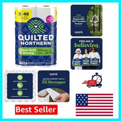 Ultra Soft & Strong Toilet Paper: 8 Super Mega Rolls = 48 Regular Rolls