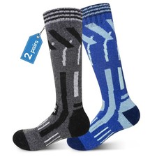 Kids Merino Wool Ski Socks Boys Girls Thick Winter Warm Thermal Hiking Snowbo...