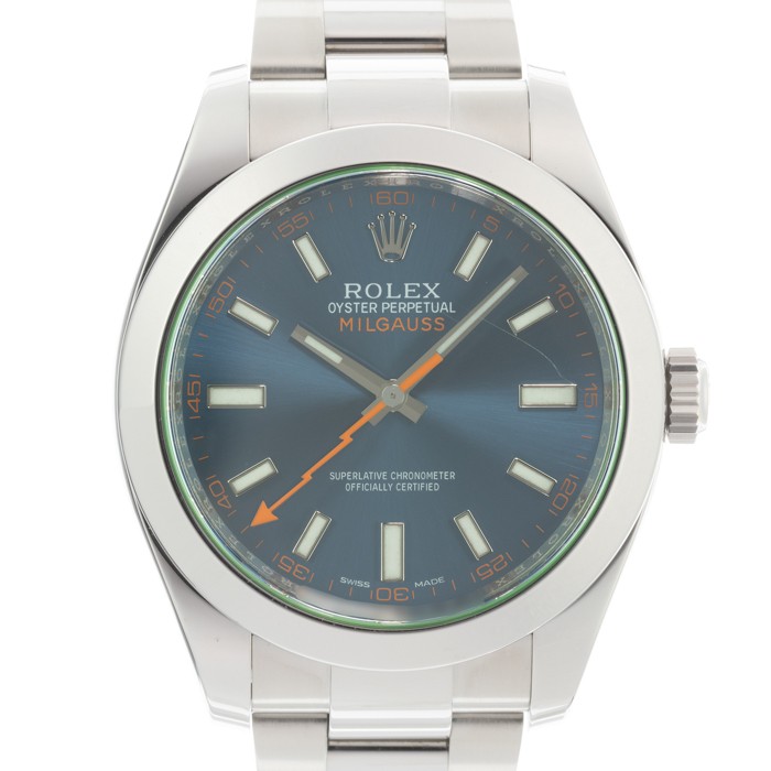 ROLEX Milgauss 116400GV Z-Blue Warranty 2017 Box/Paper
