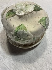 Vintage Valerie Modes Floral Decorated Hat 7 Inch Diameter