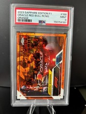 2023 Topps Chrome  F1 Sapphire Oracle Red Bull Racing #188 Orange 13/25 PSA 9