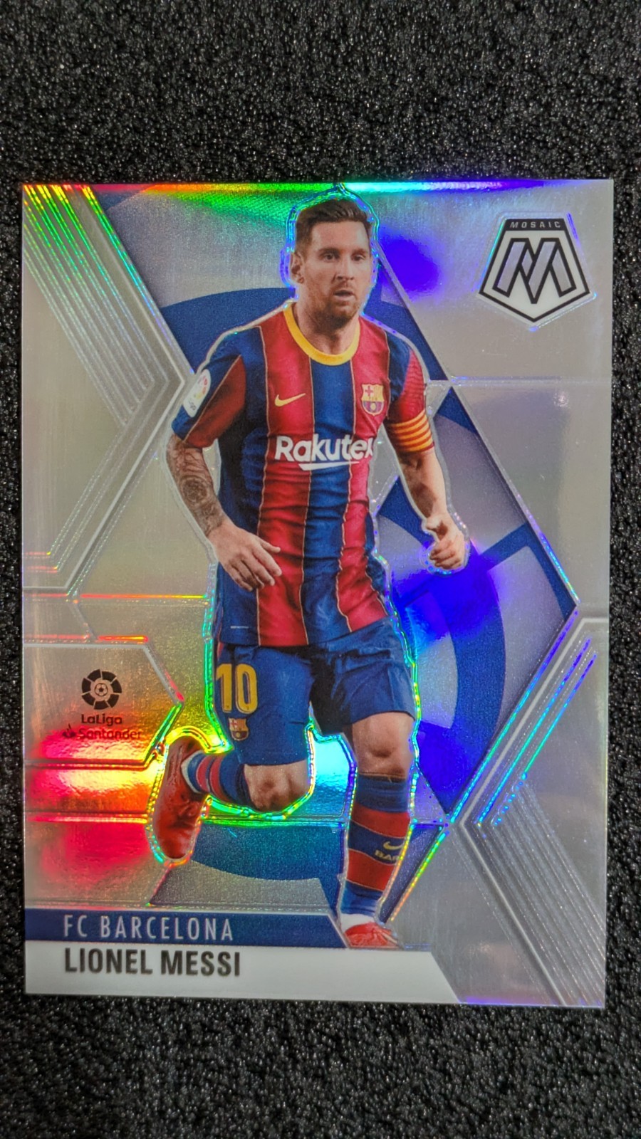 2020-21 Panini Mosaic La Liga Silver Prizm Lionel Messi #57