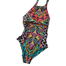 Trina Turk Africana High Neck Swimsuit M Colo...
