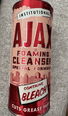 Vintage Ajax Powder Foaming Cleanser  Bleach 21 Oz Colgate Palmolive NOS Full
