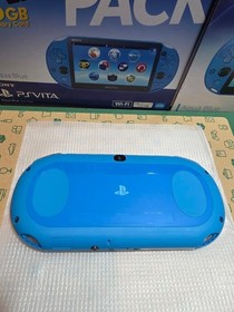 MINT Sony PlayStation PS Vita PCH-2000 Slim Aqua Blue Model Value Pack
