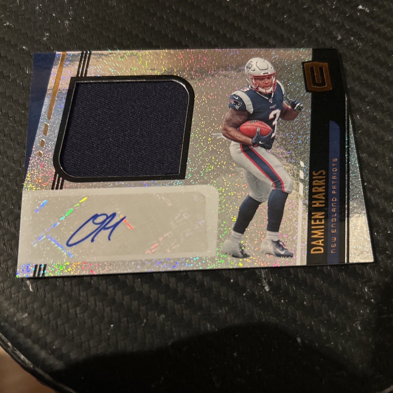 Damien Harris Panini Unparalleled #308 Autograph Jersey