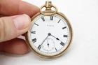 F Antique Elgin Gold Plated Open Face Pocket Watch, Parts Only
