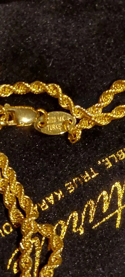 14kGold Filled 2.1 mm Rope Chain Necklace - Image 4 of 4