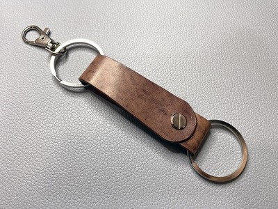 ''DJANGO'' Key Chain in SHELL CORDOVAN LEATHER - ENTIRELY HAND MADE IN ITALY!