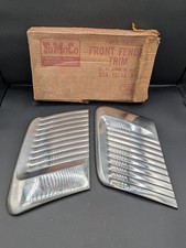 Nos 1955 1956 Ford Accessory Front Fender Gravel Guard Stone Shield Set Nos 1955 1956 Ford Accessory Front Fender Gravel Guard Stone Shield Set
