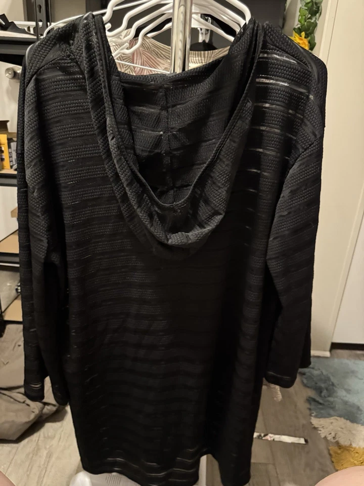 Traje de baño Apt9 negro cubierta con capucha. Jersey. Transparente para mujer talla XXL Foto 2 de 4