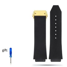 Rubber Strap For Hublot Big Bang Black 26mm Waterproof Watch Band Clasp Variant