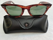 RAY-BAN B&L U.S.A. WAYFARER TARTARUGA VINTAGE ANNI 80 L2052 E CUSTODIA ORIGINALE