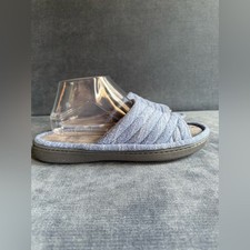 Isotoner Andrea Slide Slip On Women  s Slippers SZ 9.5-10 Light Blue Cushioned