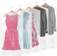 Patelai 40 Pcs 72/40Inch Extra Long Garment Bags for Dresses Dry Cleaning Bags f