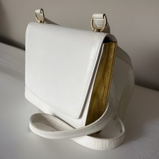 Authentic Bally Shoulder bag White Gold Leath...