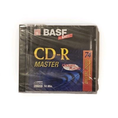 BASF By EMTEC CD-R MASTER Ceramic Plated 74 Mins. Digital Audio New & Sealed