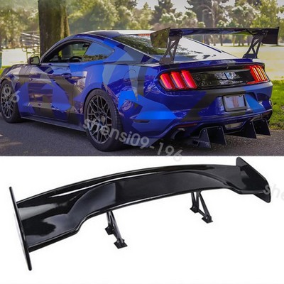 46'' GT Racing Gloss Black Rear Trunk Spoiler Wing For Ford Mustang 2015-2021