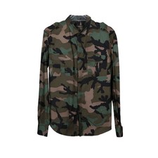 Valentino Camouflage Embroidered Shirt Size 41 28213411 P 