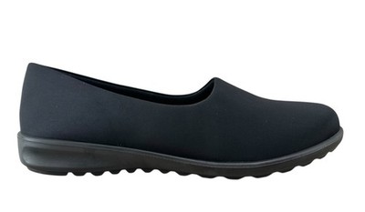 Coral Bay Memory Foam Women s Jane Black Textile Slip On Shoe Flat Size 9.5