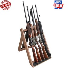 Porta Pistola Pieghevole Portatile 10 Fucili Fucili Facile Montaggio Resistente alle Intemperie Nuovo