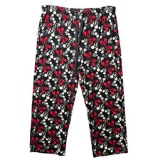 Disney Store Mickey Mouse Flannel Pajama Pants XL Black Red White Cotton Lounge