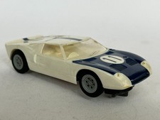 Monogram Ford GT 40 Set Car White/Blue 1/32 scale slot car