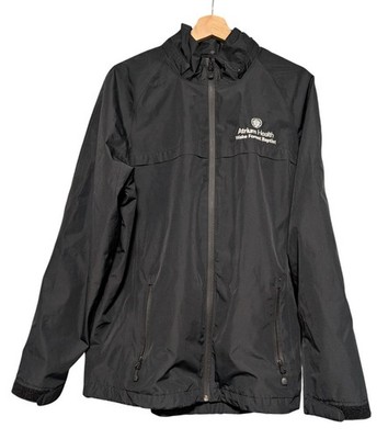 Womens Black Atrium Health Wake Forest Baptist Full Zip Windbreaker Jacket XS