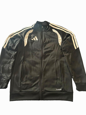 adidas Men's ClimaCool Black/White Striped Full-Zip Track Jacket Pockets M