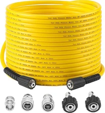 Tool Daily Pressure Washer Hose 50 FT X 1/4", Power 50FT, Yellow 