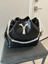 Tory Burch Charlie Quilted Drawstring Shoulder Bag- Large, Black, Sold Out