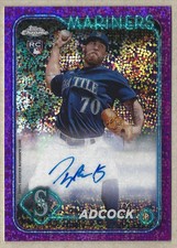 2024 Topps Chrome Purple Speckle Autographs Ty Adcock RC Auto 83/250 #RA-TA