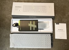 Seenda Slim Wireless Keyboard  Mouse Combo - Silver  White