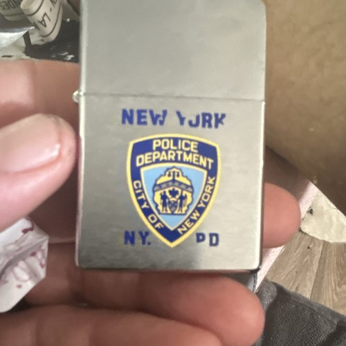Zippo Windproof Flip-Top Pocket Lighter NYPD New York Police Dept Emblem Stamp