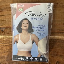 Playtex 18 Hour Bra 36B Beige 4159 Active Breathable Comfort Cooling NWT