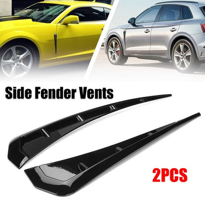 #ad Sport Black Soft TPU Side Fender Air Vents Wing Cover Trim Car Accessories LR $13.99
