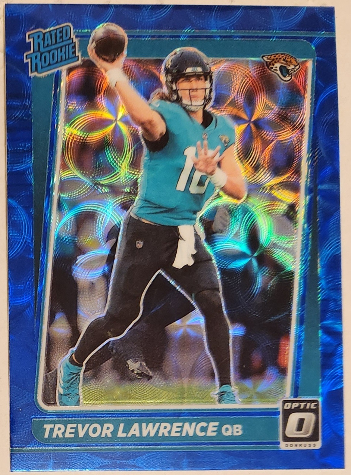 2021 Trevor Lawrence Optic Blue Scope Prizm #201 RC Jaguars