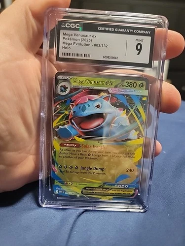 Mega Venusaur ex 003/132 Me01: Mega Evolution Holo CGC 9