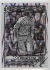 2021 Bowman Draft Chrome Black & White RayWave Refractor JT Schwartz #BDC-61 2k3