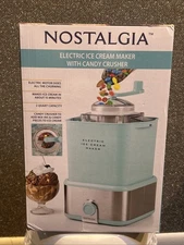 Nostalgia Electric Ice Cream Maker with Candy Crusher Easy Use Brand New In Box