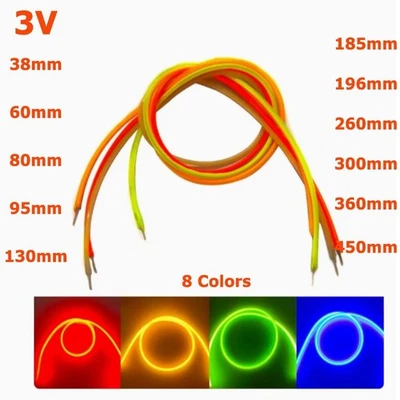 MARKENLOS 3V LED Edison Retro Birne Flexibles Filament DIY Licht Lampe 38mm-45cm 13/30cm