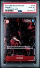 One Piece TCG Emperors in the New World Shanks Alternative Art OP09-004 PSA 10