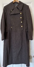 Vintage Russian Army Greatcoat Soviet Era Grey plain with gold buttons