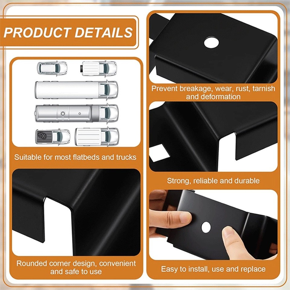 4Pcs Trailer Stake Bracket for 2inch X 4inch Lumber,Utility Trailer ...